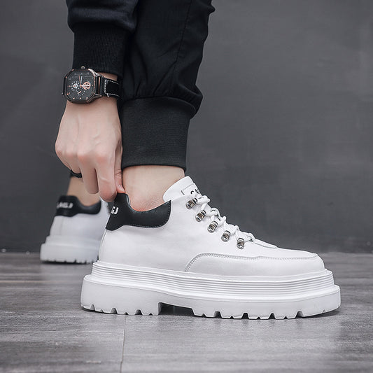 Men's Contrast Color Platform Metal Trend Versatile Sneakers