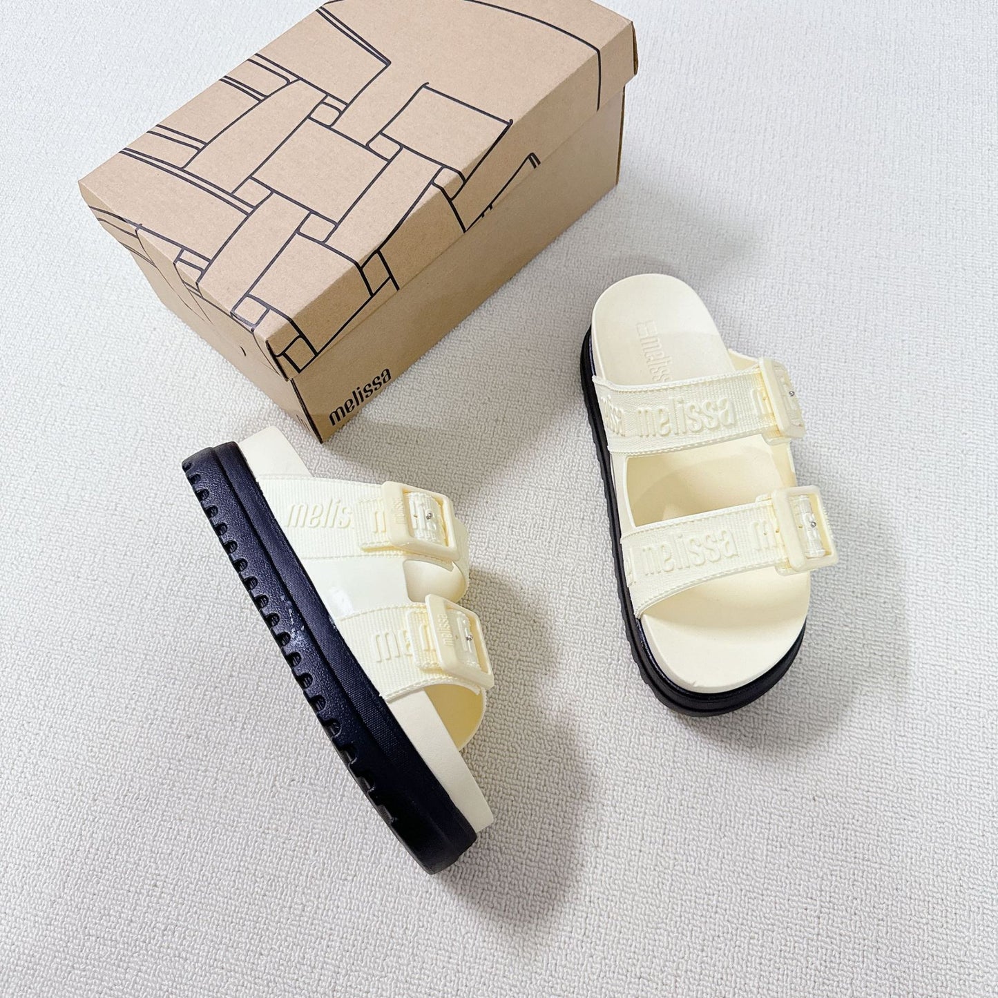 Summer Plum Sha Muffin High Letter Outdoor Thick Slippers