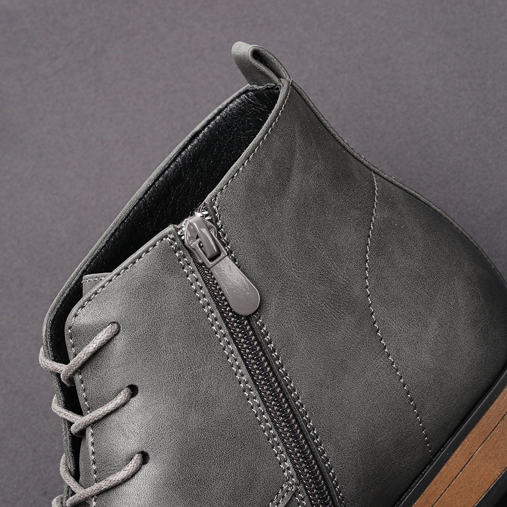 Men's Size Chelsea Inside Zipper Classic Wooden Boots