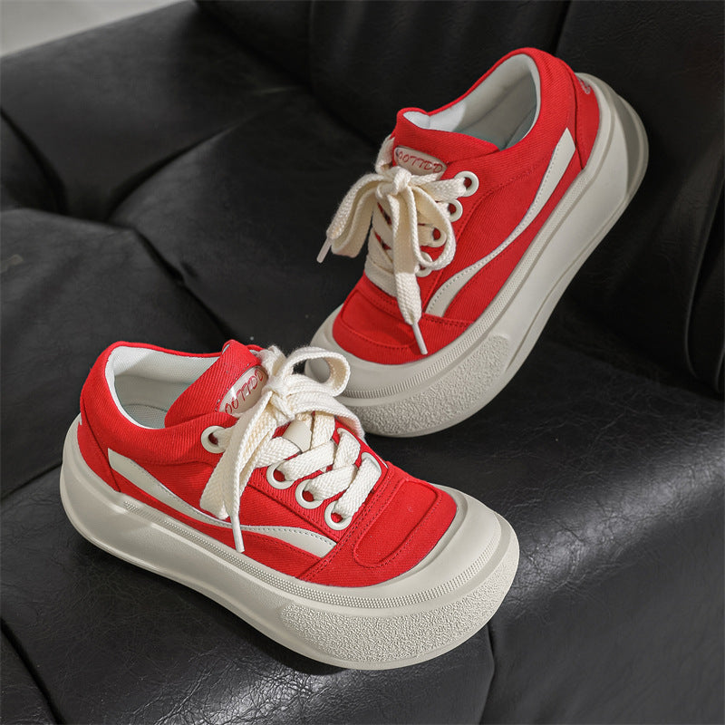 Drink Fashion Big Head Crooked Platform Versatile Bread Casual Shoes