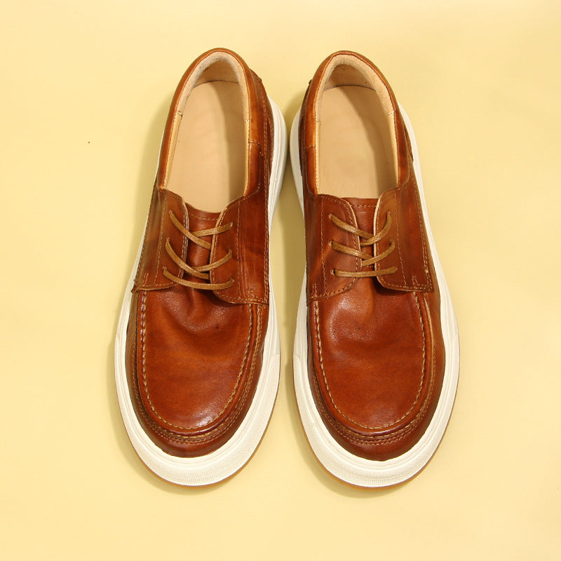 Men's Horse Washed-out Vintage Fashion Low Top Men's Board Shoes