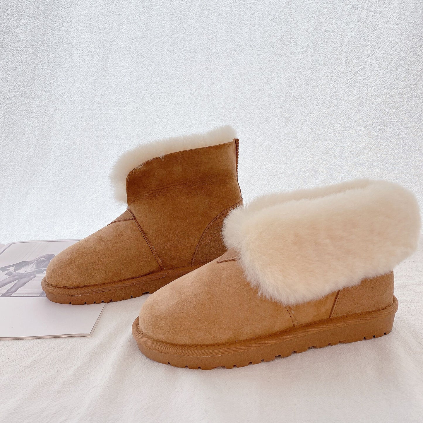 Women's Winter Fur Genuine Warm Female Fashion Snow Boots