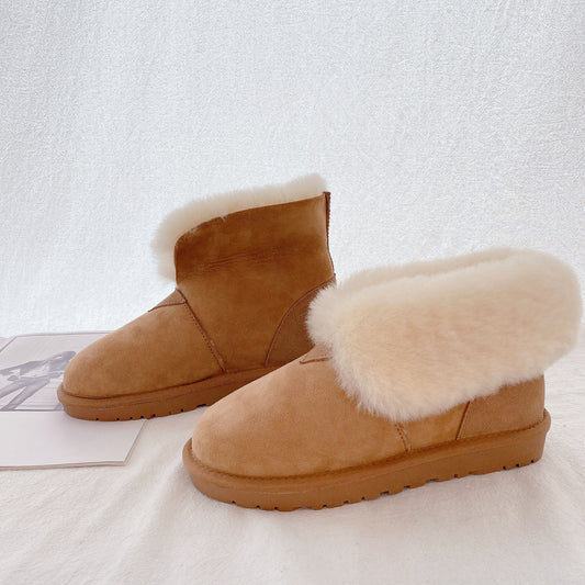 Women's Winter Fur Genuine Warm Female Fashion Snow Boots