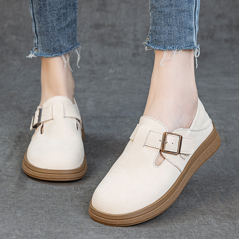 Pedal Pumps Soft Bottom First Layer Women's Casual Shoes