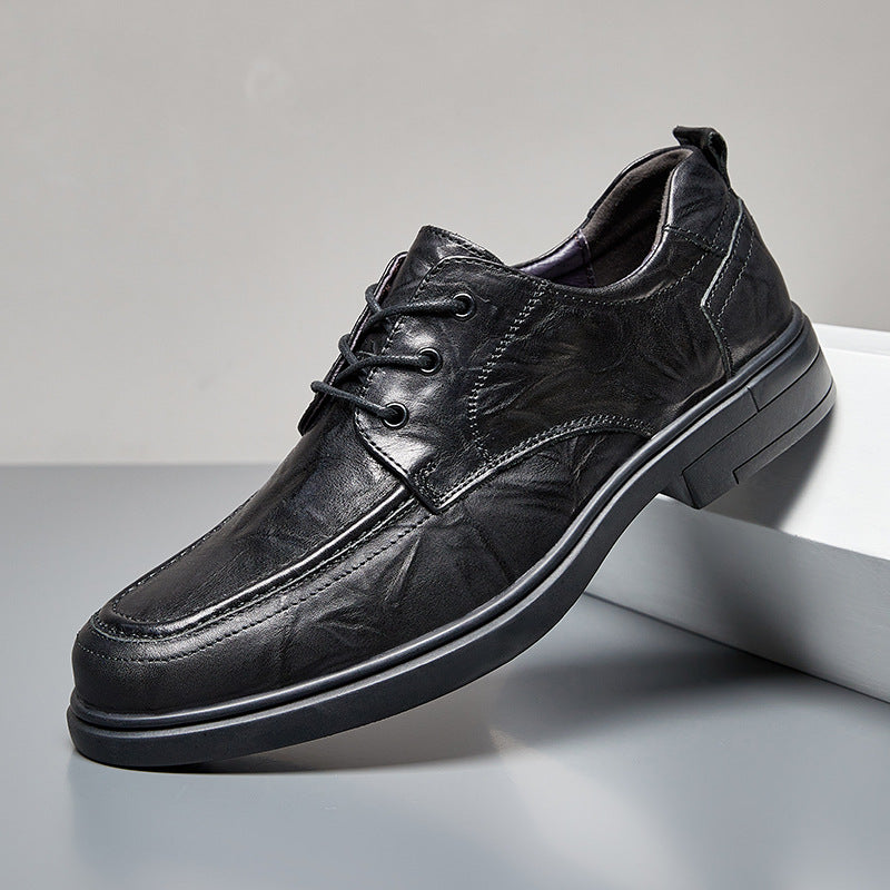 Men's Formal Wear Genuine Hand-rub Color British Style Leather Shoes