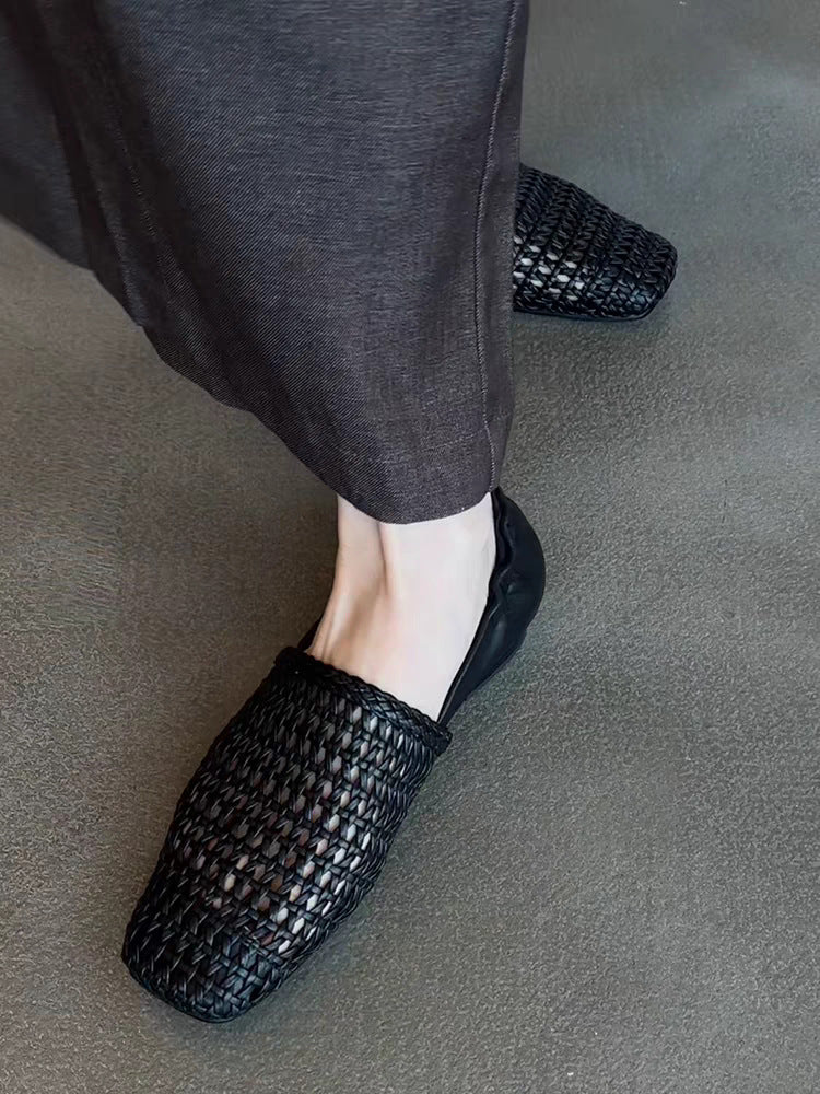 Bag Pumps Female Square Toe Slip-on Casual Shoes