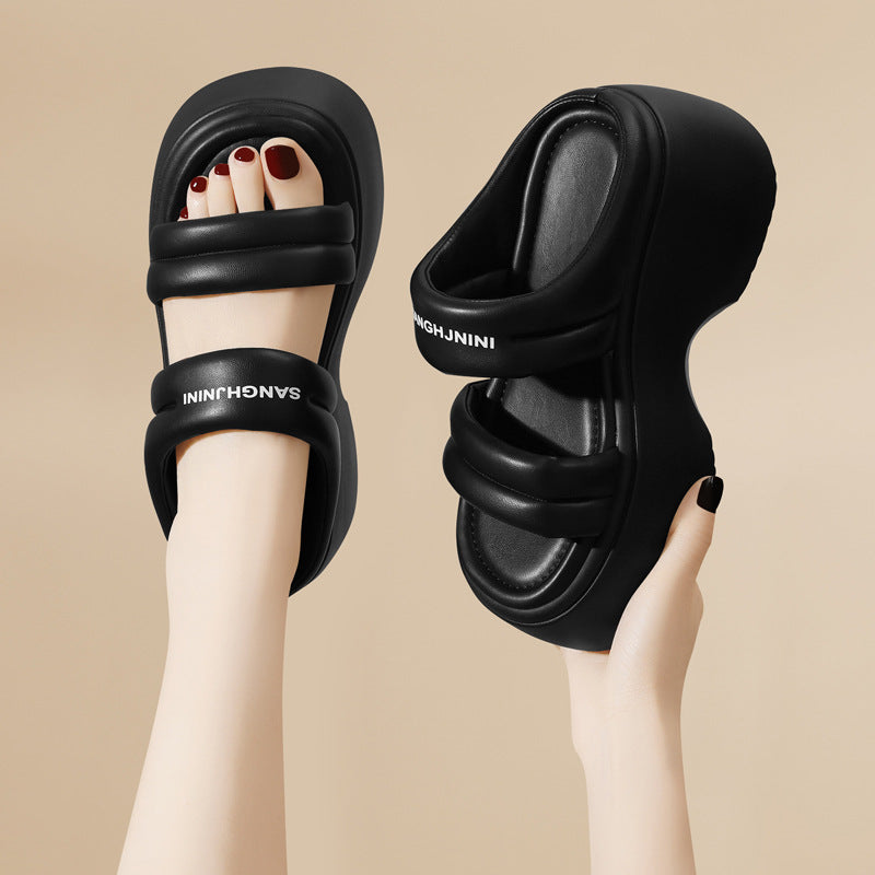 Women's Outer Wear Summer Thick Bottom Increased Sandals