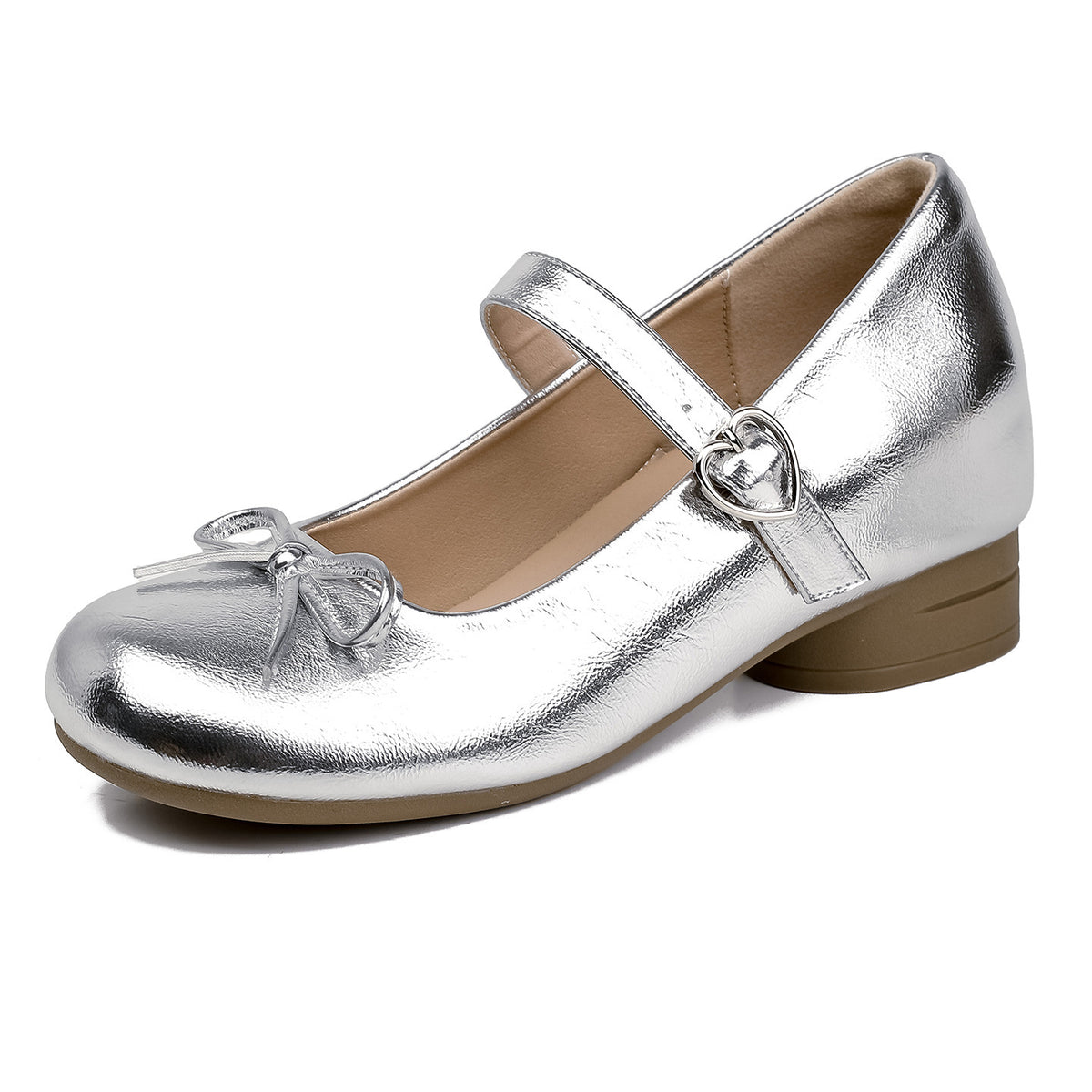 Women's Style Mary Jane Comfortable Height Increasing Insole Bow Strap Versatile Women's Casual Shoes