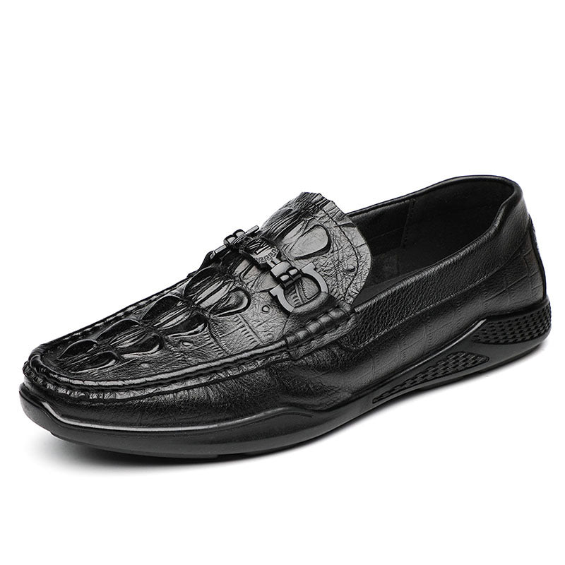 Men's First Layer Cowhide Genuine Breathable Pumps Loafers