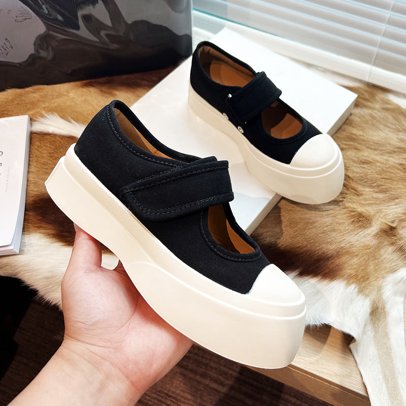 Women's Retro Easy Matching Big Head Small Men's Shoes