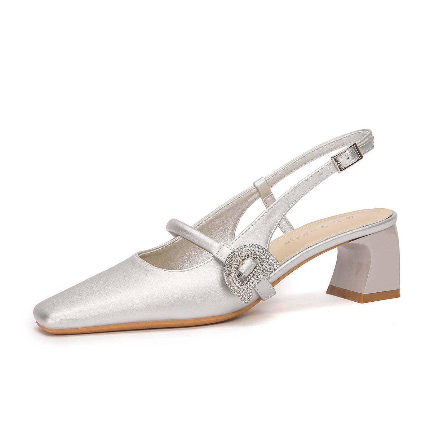Women's Closed Toe Hollow Mary Jane Chunky Heels