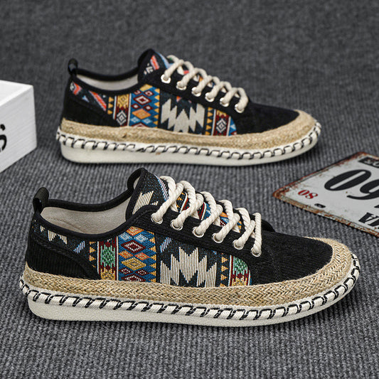 Slouchy Plus Size Outdoor Travel Xi Canvas Shoes