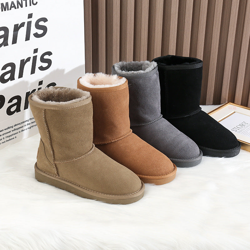Women's Fur For Plus Veet Thickened Warm Genuine Snow Boots