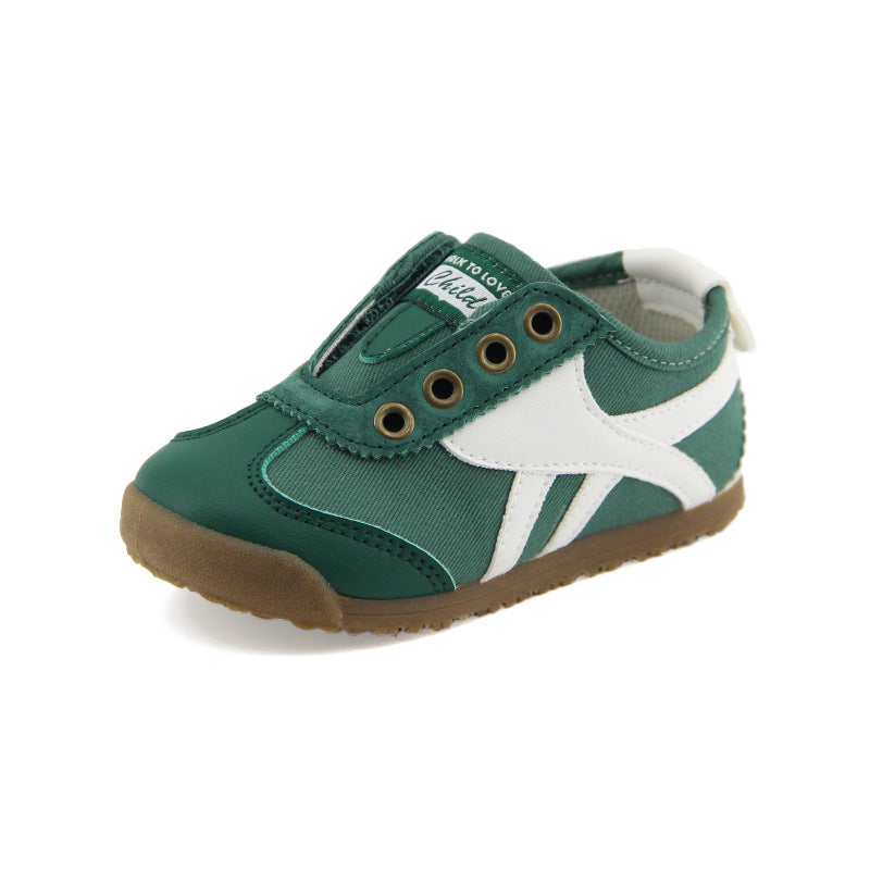 Children's Autumn Soft Bottom Korean Style Velcro Kid's Sneakers