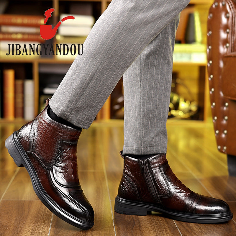 Bottom First Layer Cowhide Inner Double Men's Casual Leather Shoes