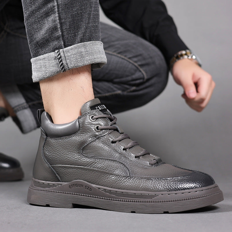 Men's Wool Insulated Real With Fleece Lining Outdoor Men's Shoes