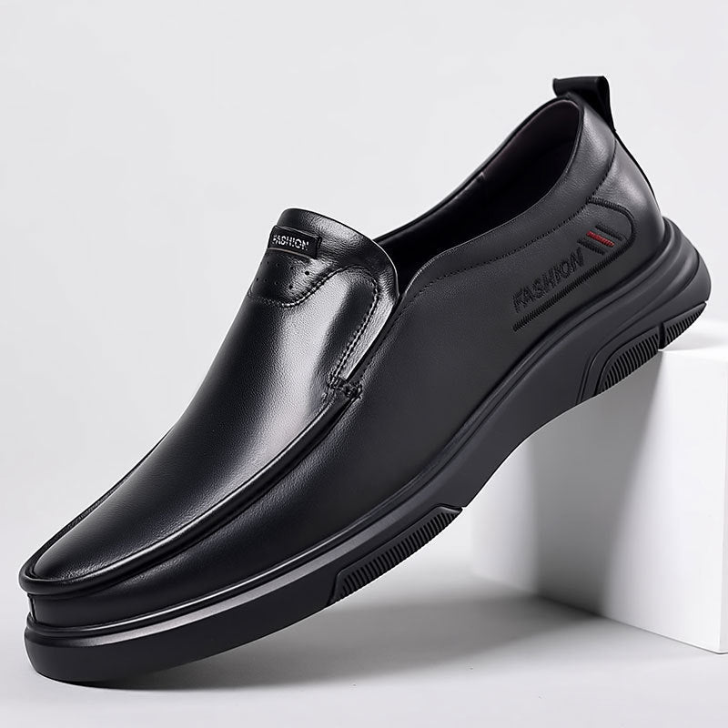 Men's Size Soft Bottom Daily Pumps Top Layer Men's Casual Leather Shoes