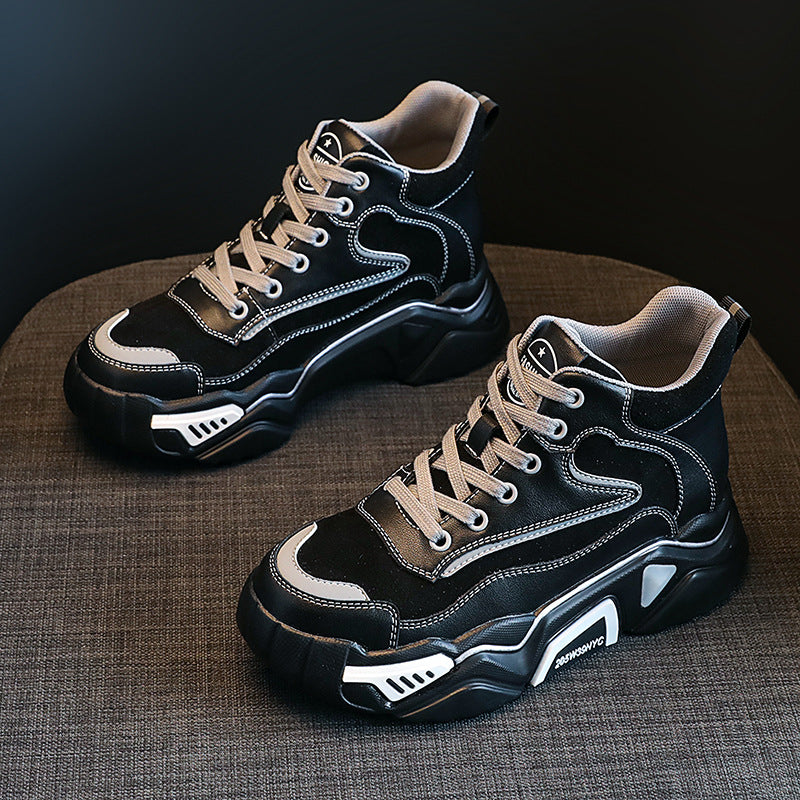 Women's Thick-soled Korean Fashionable Genuine Dad Lightweight Sneakers