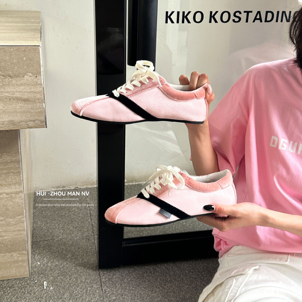 Women's Retro Color Matching German Training Soft Bottom Wild Women's Sports Shoes
