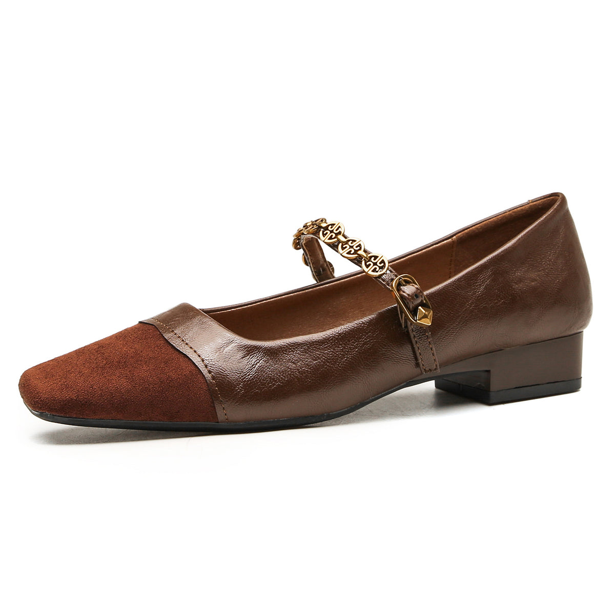 Women's Mary Jane Summer Niche Color Matching Slip-on Heels