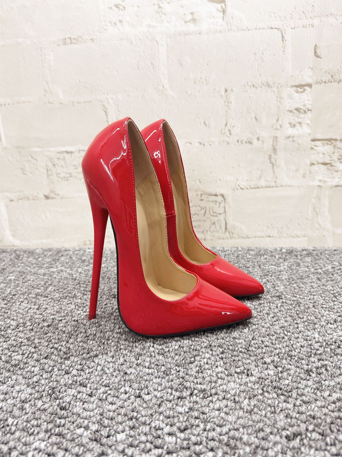 Women's & Men's Stiletto Pointed Apricot Lining Pumps High Women's Fashion Shoes