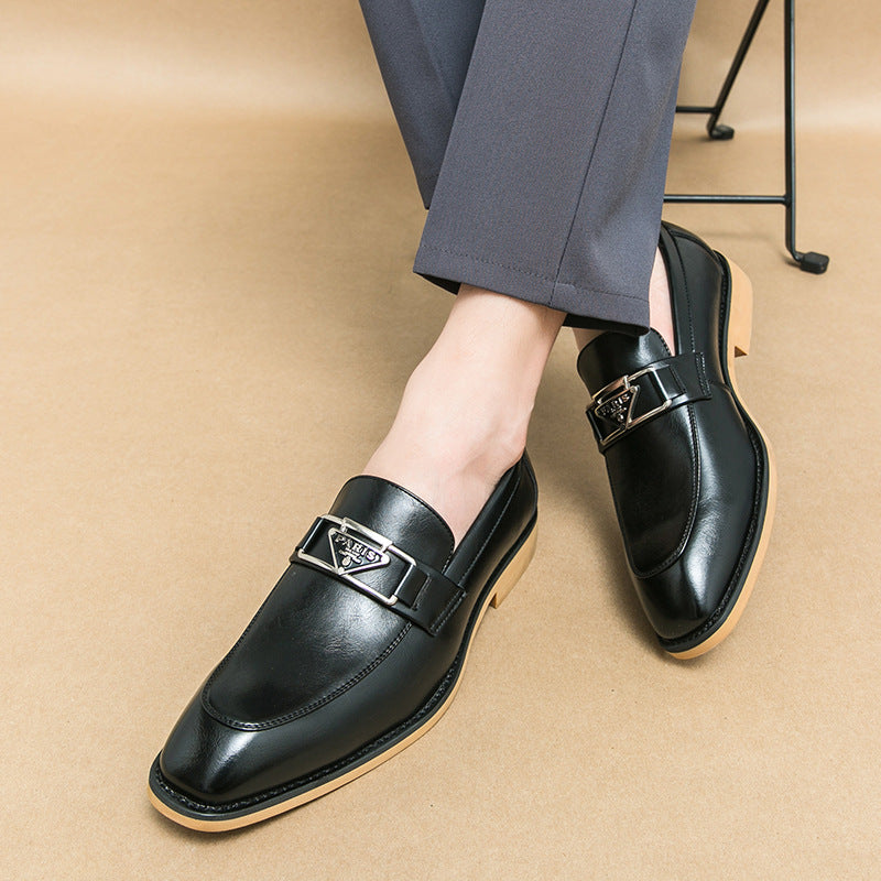 Men's Smile Welcome British Style Bridegroom Wedding Autumn Leather Shoes