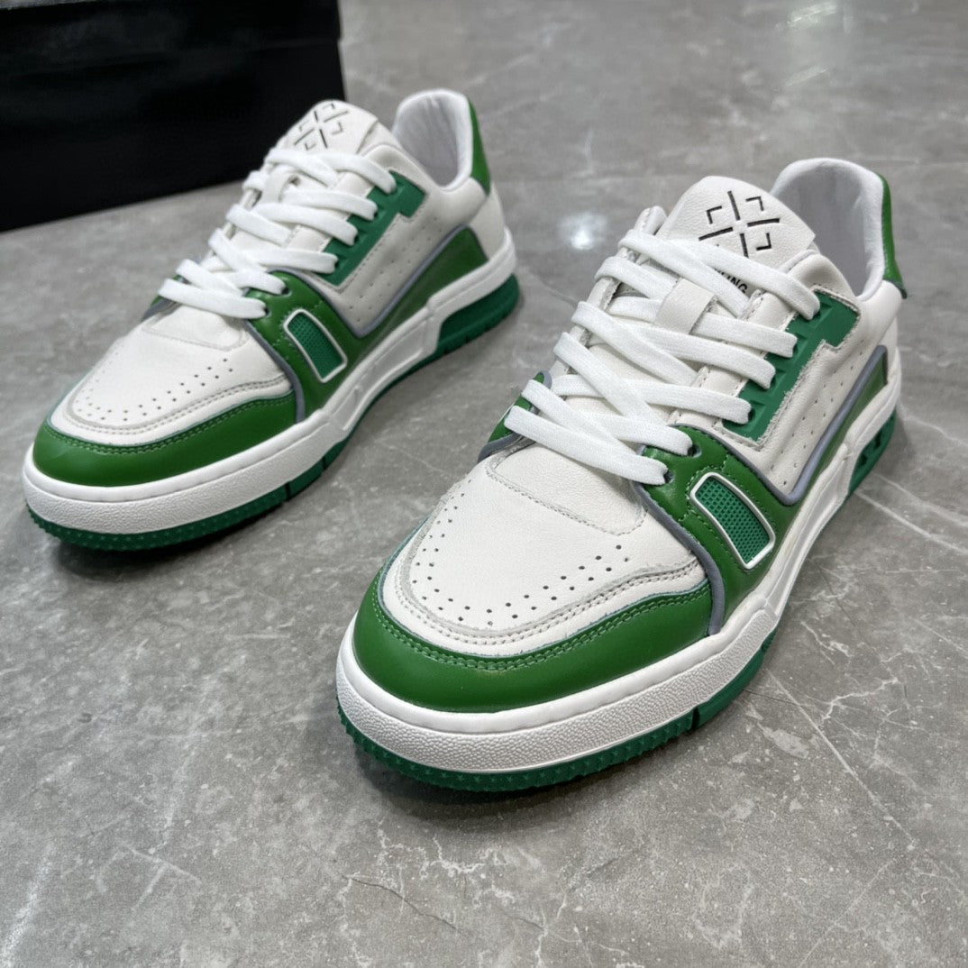 Men's Source Genuine White Top Layer Cowhide Men's Board Shoes