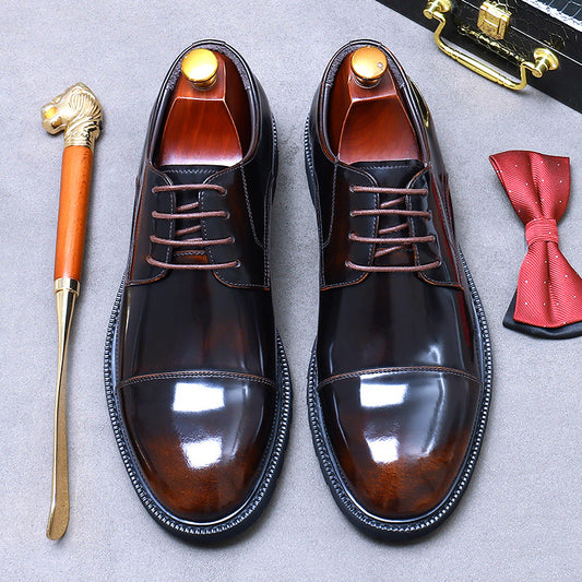 Men's Big Promotion First Layer Cowhide Genuine Leather Shoes