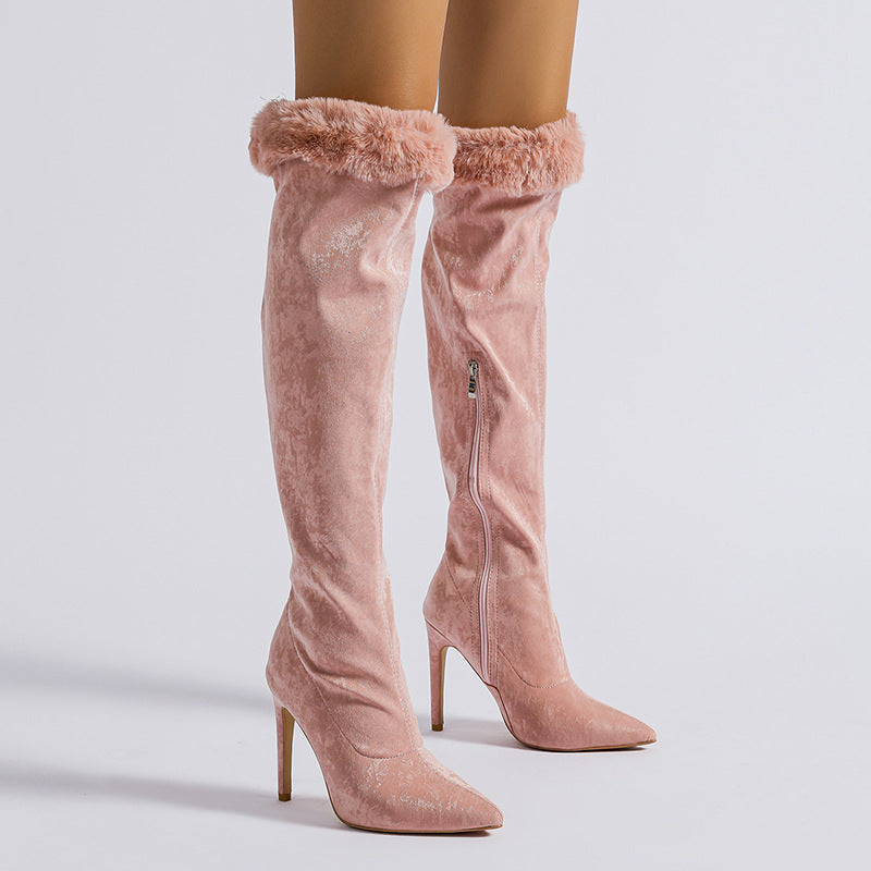 Stiletto High Leg Large Tube Circumference Boots