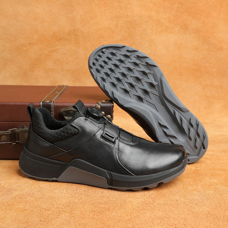 Men's Business Black Fashion Trendy Winter British Leather Shoes