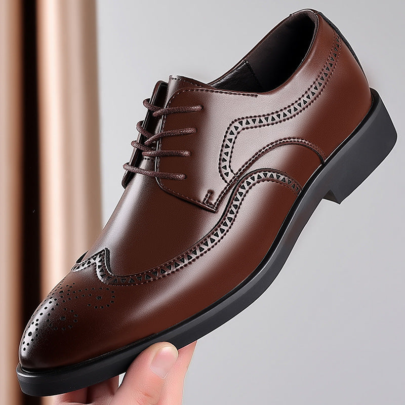 Men's Formal Fashion British Brogue Plus Size Leather Shoes