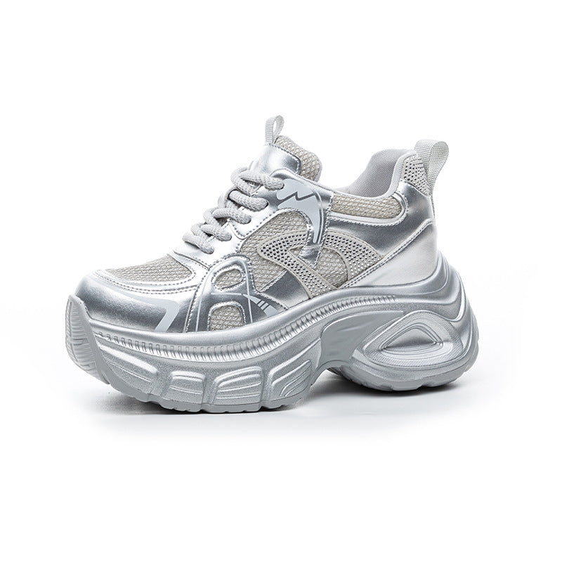 Women's Transparent Mesh Height Increasing Insole Plus Women's Casual Shoes
