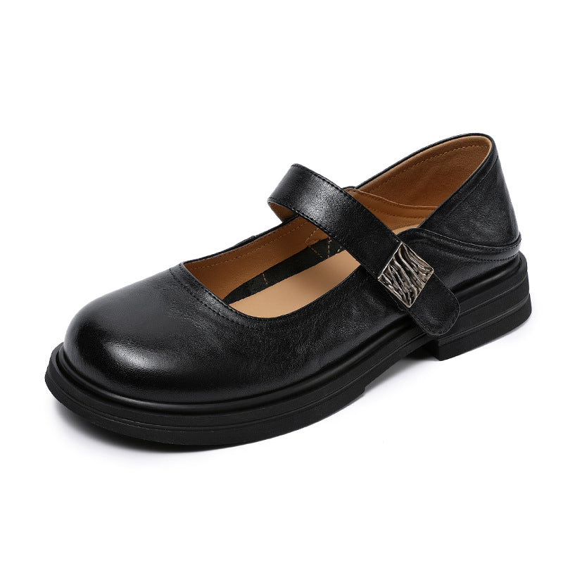 Women's Color Mary Jane Spring Shallow Mouth Flat Women's Shoes