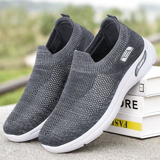 Men's Spring Breathable Mesh Surface Flying Woven Casual Shoes