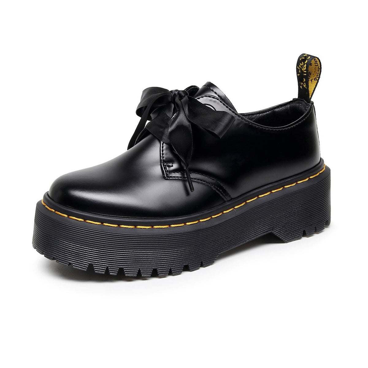Women's Martin Luo Platform British Style Leather Shoes