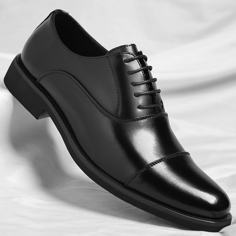 Men's Three Joint Suit Formal Wear Pointed Oxford Men's Business Leather Shoes