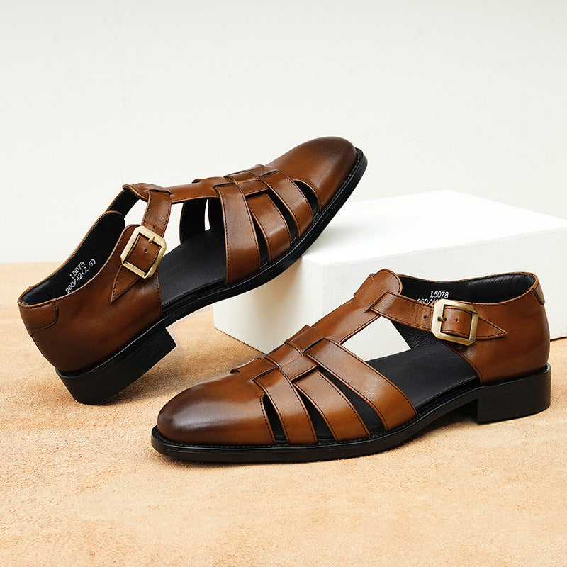 Men's Genuine Retro Fashion Business Summer Breathable Sandals