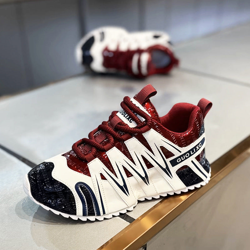 Men's Winter Trendy Youth Less Running Sports Platform Height Increasing Insole Men's Shoes