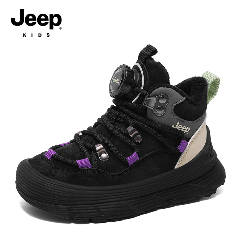 Children's Comfortable Boys Thermal Hiking Suede Kid's Sneakers