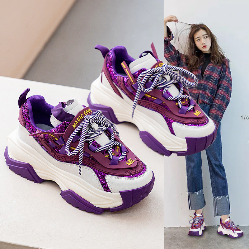 Women's Genuine Trendy Dad Thick Bottom Spring Sneakers