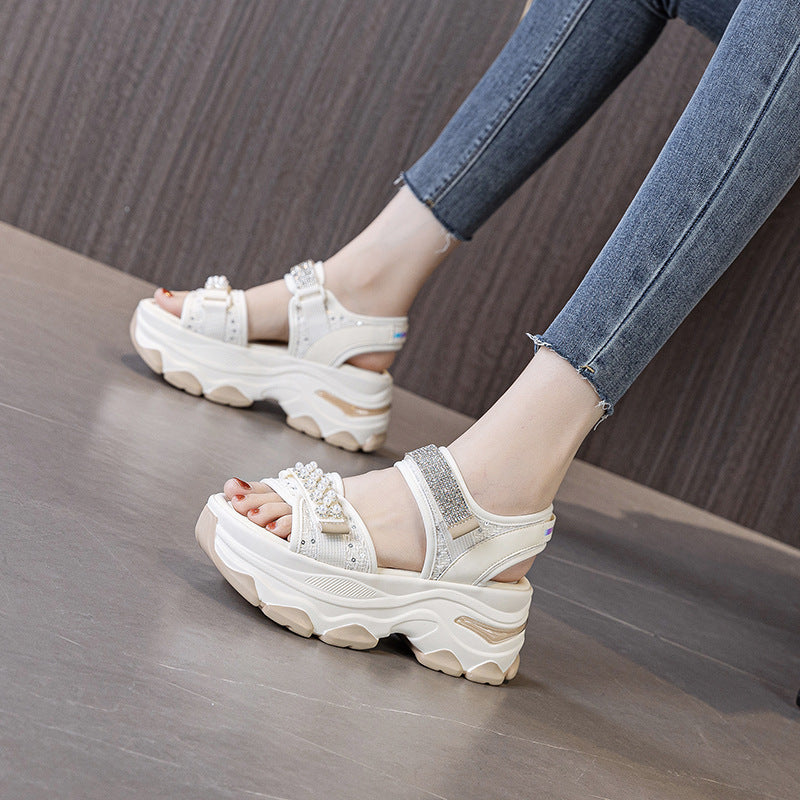 Women's Sole Sports Muffin Platform Fashion Velcro Sandals
