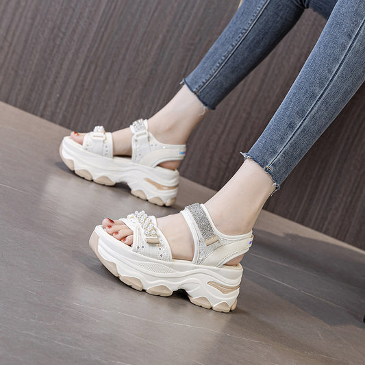 Women's Sole Sports Muffin Platform Fashion Velcro Sandals