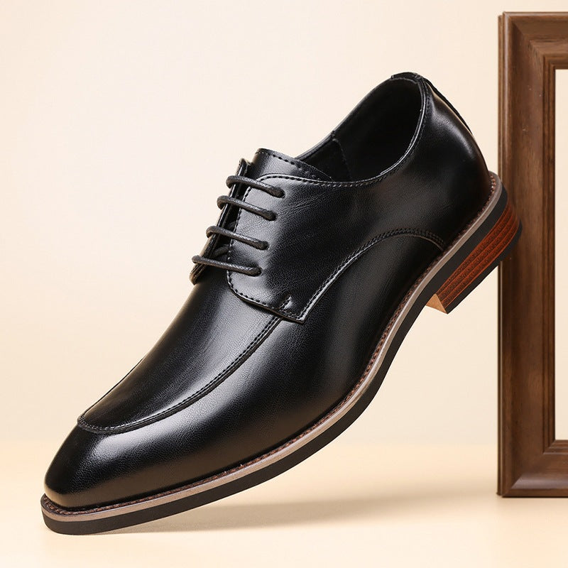 Men's Patchwork Large Size Formal Wear British Leather Shoes