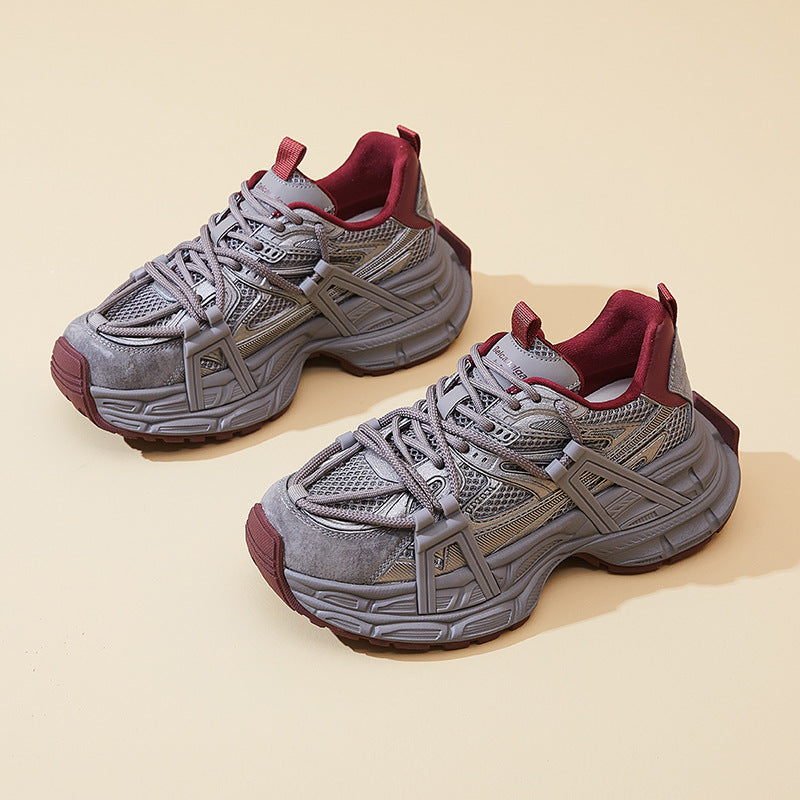 Women's Platform Dad Autumn Korean Breathable Mesh Outdoor Women's Sports Shoes