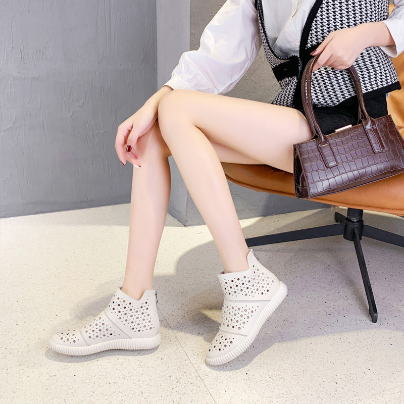 Women's Style Flat Genuine Platform High Top Sandals