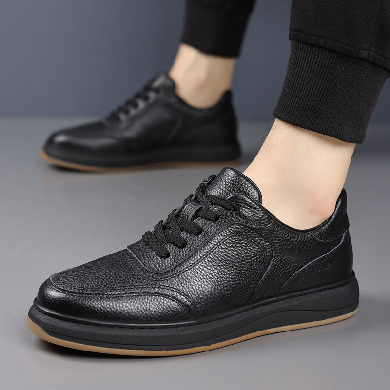 Men's First Layer Cowhide Genuine Breathable Section Casual Shoes