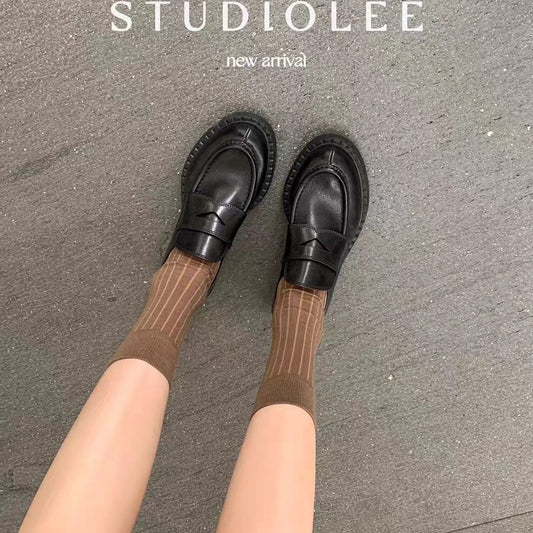 Women's Mom Retro British Style Pumps Imported Loafers