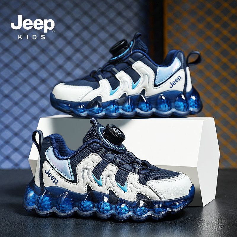 Children's Breathable Mesh Spin Button Daddy Running Kid's Sneakers