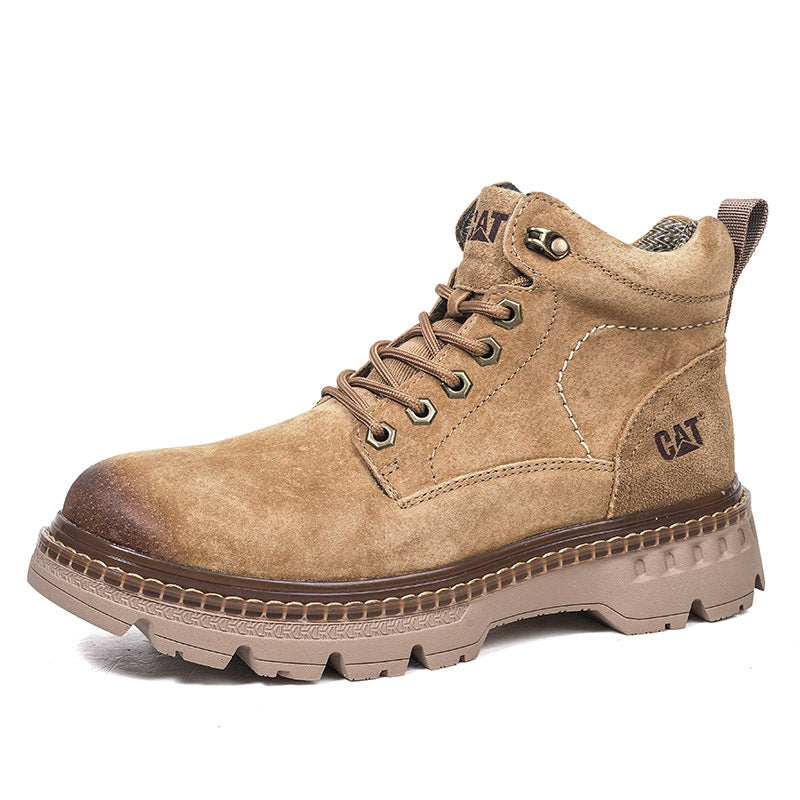 Men's Top Layer Pigskin Retro British Frosted Outer Men's Casual Shoes