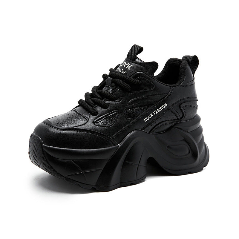 Women's Autumn Invisible Elevated Platform Fashion Wedge Fleece-lined Warm Small Women's Casual Shoes